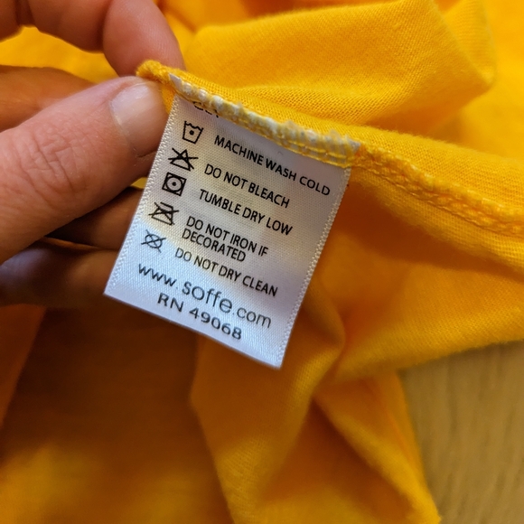 Soffe University of Pittsburgh Panthers Love bright yellow t-shirt size small - Picture 8 of 8